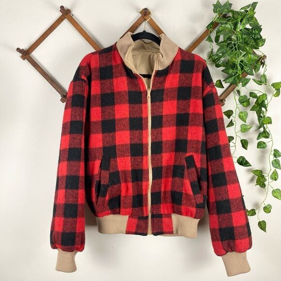 VINTAGE | SOUTH CHANNEL | Reversible Plaid Jacket - Picture 1 of 5
